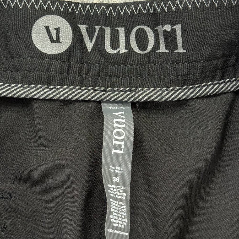 Vuori Cruise Board Shorts Men 36 Black Stretch V314 7" - Picture 6 of 15
